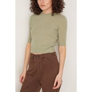 Altuzarra Ty Cropped SS Sweater in Sea Foam S